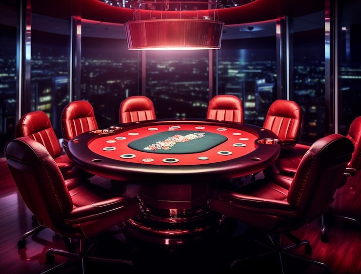Live dealer dealing Texas Hold'em Bonus cards at macanbola studio table